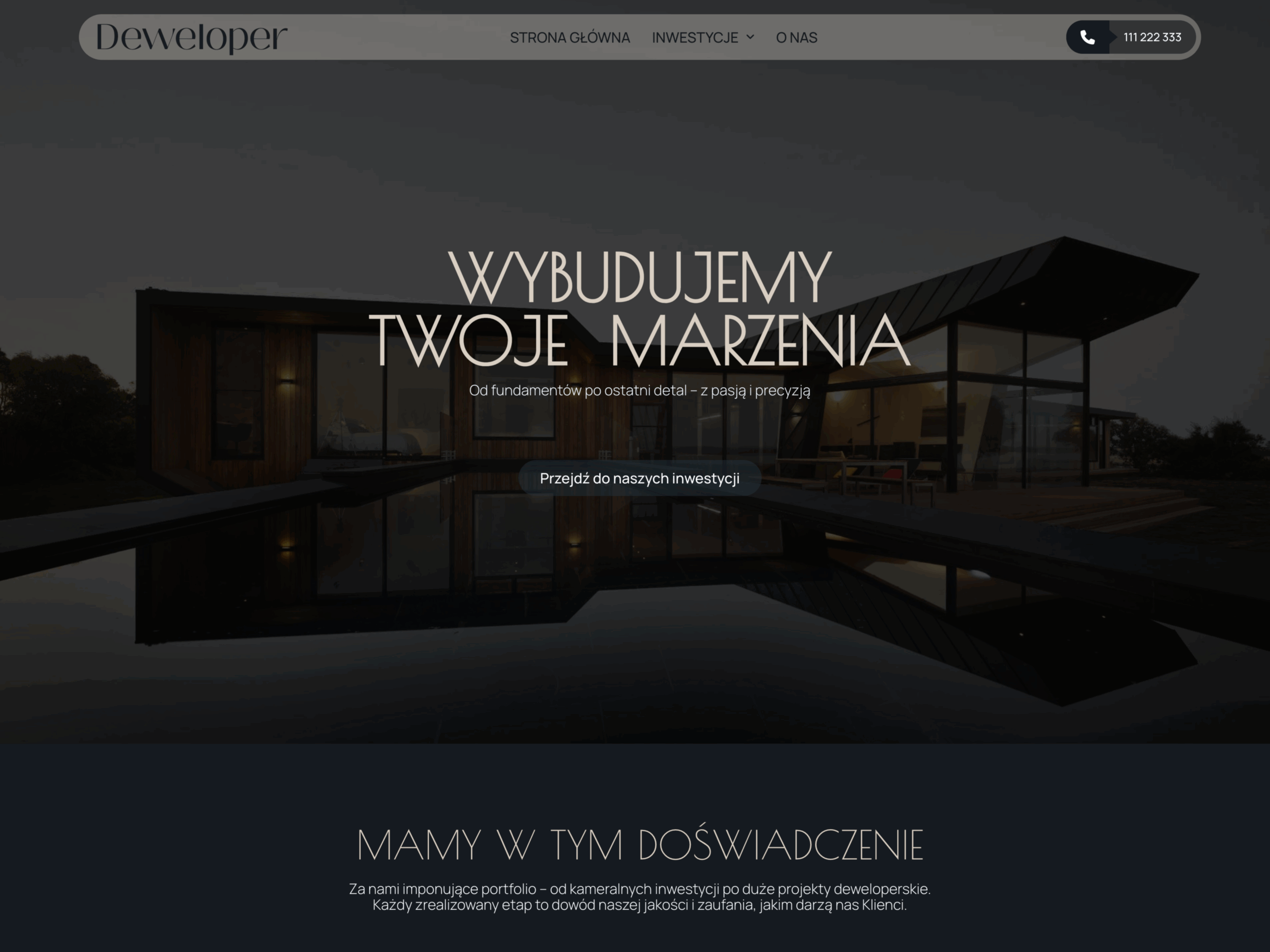 Szablon przykładowej strony - architekt